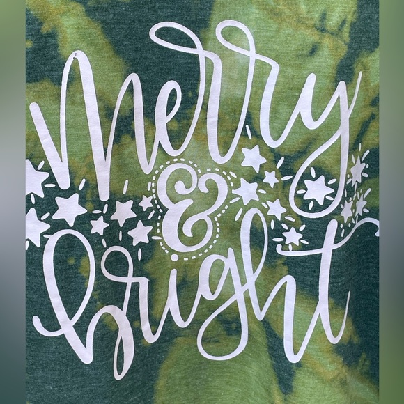Merry & Bright Custom acid washed Women’s T-shirt - Picture 2 of 9